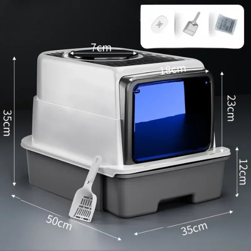 Automatic Self-Cleaning Cat Litter Box With UV Sterilization Odor Control