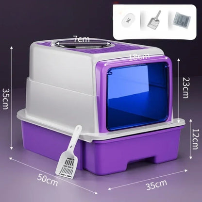 Automatic Self-Cleaning Cat Litter Box With UV Sterilization Odor Control