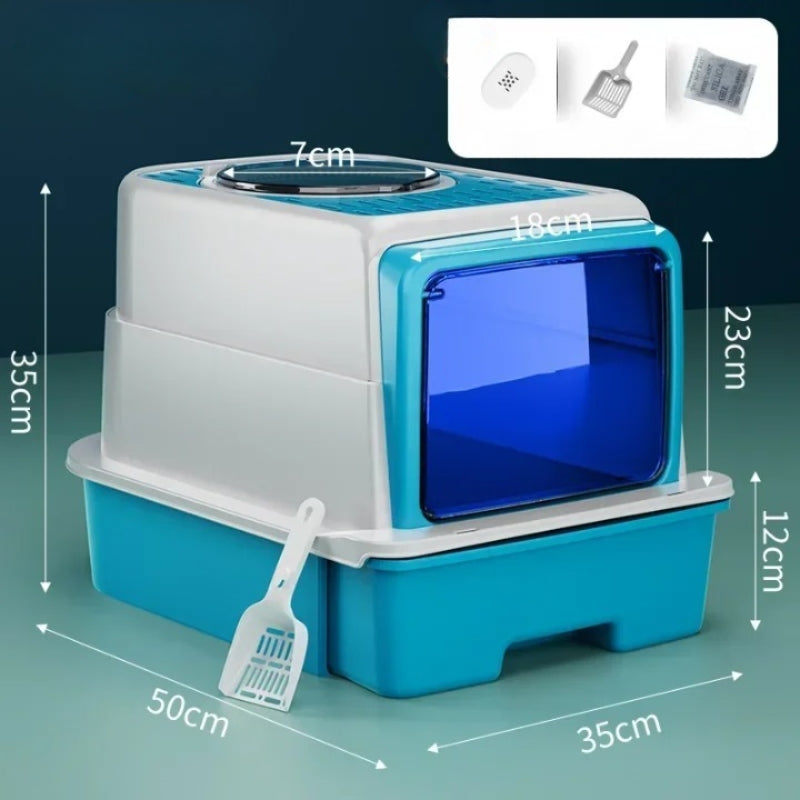 Automatic Self-Cleaning Cat Litter Box With UV Sterilization Odor Control