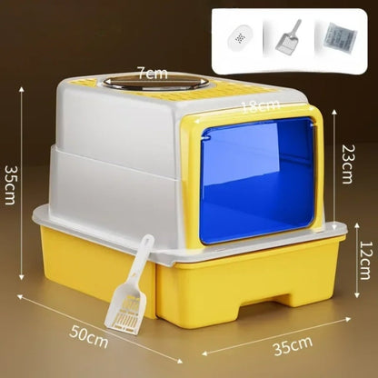 Automatic Self-Cleaning Cat Litter Box With UV Sterilization Odor Control