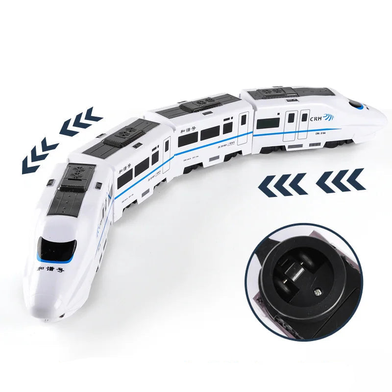 Automatic Self Driving Toy Train with Lights Obstacle Avoidance Kids Interactive Train