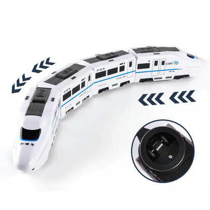 Automatic Self Driving Toy Train with Lights Obstacle Avoidance Kids Interactive Train