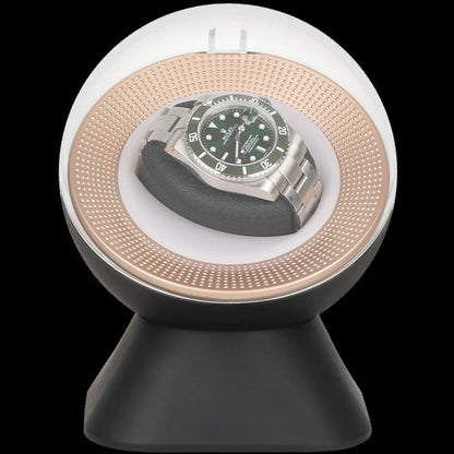 Automatic Watch Winder LED Display Case Quiet Motor Continuous Rotation Transparent Cover