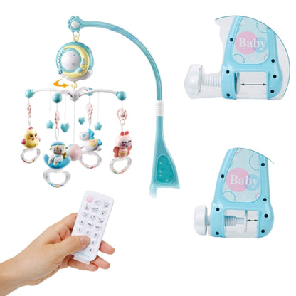 Baby Crib Mobile with Hanging Toys Music Night Light Remote Control