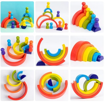 Baby Soft Stacking Blocks Teething Sensory Building Toys for Motor Skills Development