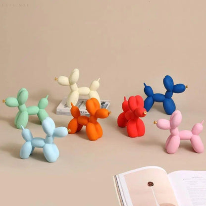 Balloon Dog Sculpture Decorative Pop Art Figurine Modern Home Desk Statue