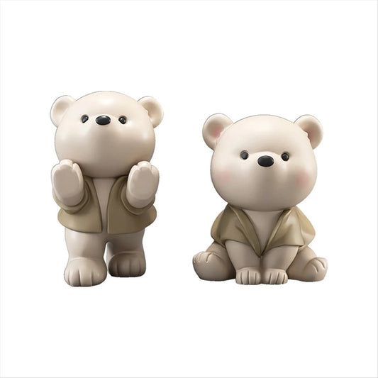 Bear Bookends Set Decorative Weighted Book Holders For Shelves And Desks