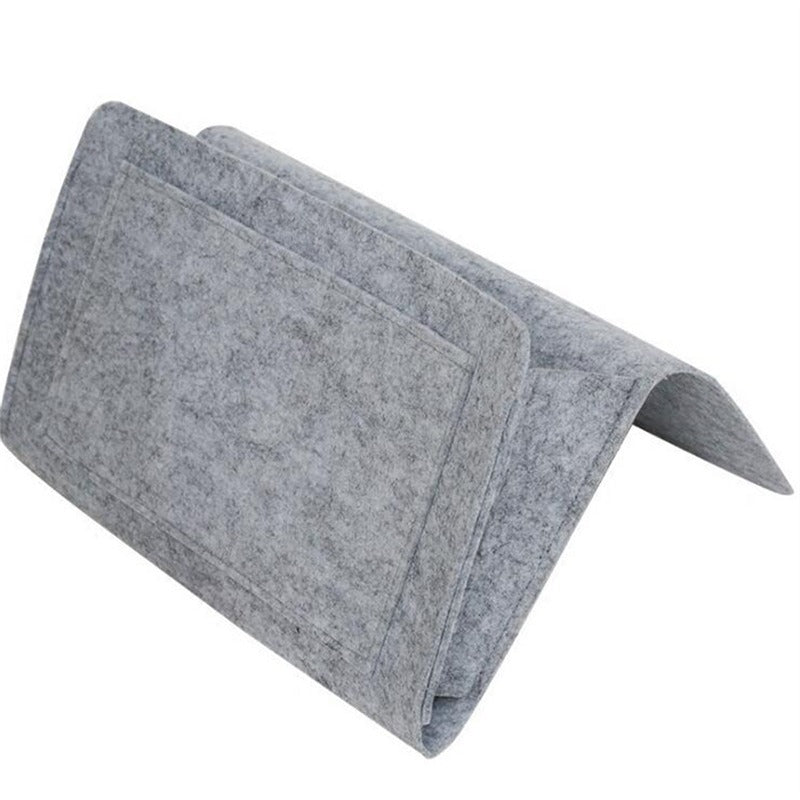 Bedside Hanging Felt Organizer Bed Caddy Storage Pocket for Phone Remote Books Glasses