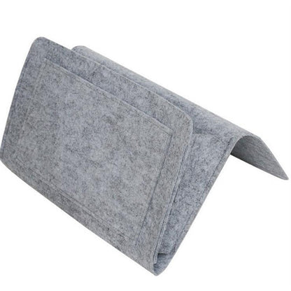 Bedside Hanging Felt Organizer Bed Caddy Storage Pocket for Phone Remote Books Glasses