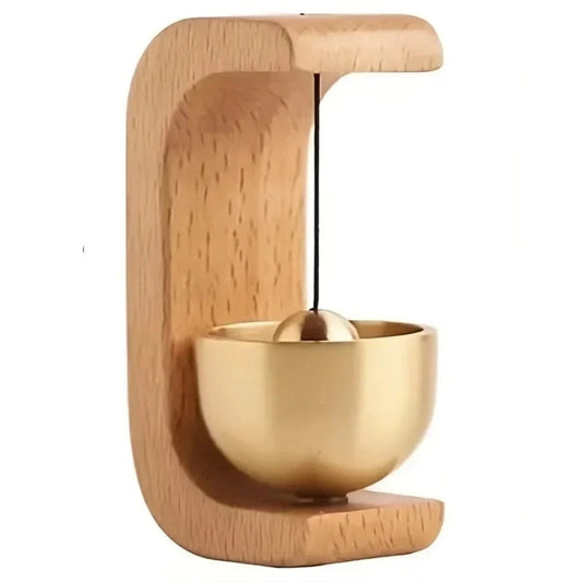 BellTone Decorative Brass Doorbell with Cedar Vintage Front Door Chime