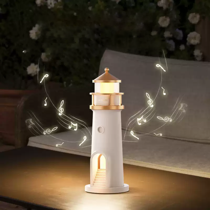 Bluetooth Speaker Lamp Moon Projection Night Light Lighthouse LED Decor