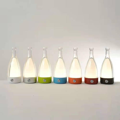 Bottle Design Rechargeable Table Lamp Dimmable LED Modern Cordless Desk Light