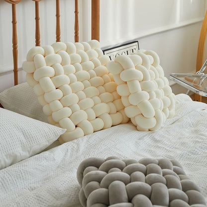 Braided Knot Throw Pillow Decorative Knot Cushion Soft Modern Sofa Bed Pillow