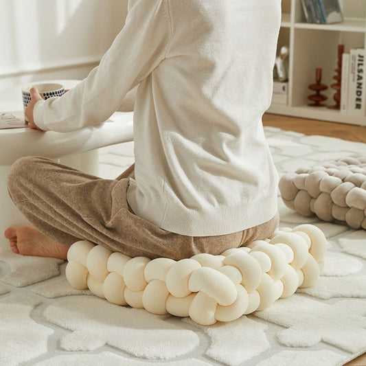 Braided Knot Throw Pillow Decorative Knot Cushion Soft Modern Sofa Bed Pillow