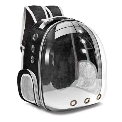 Breathable Pet Backpack Carrier Clear View Window Padded Shoulder Straps Travel Bag