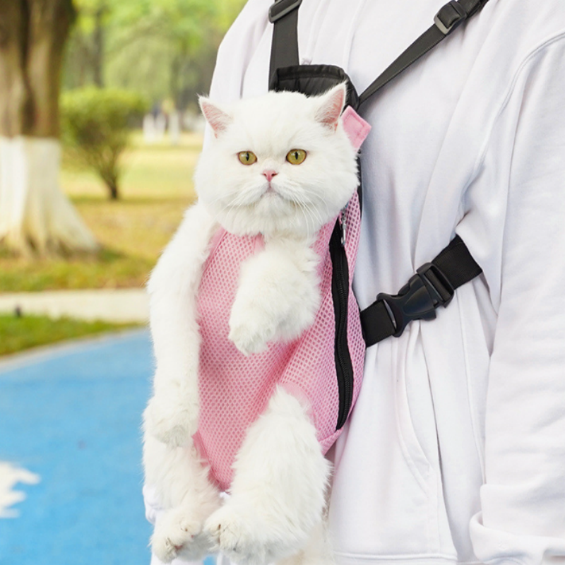 Breathable Pet Carrier Backpack Adjustable Straps Travel Backpack for Small Dogs and Cats