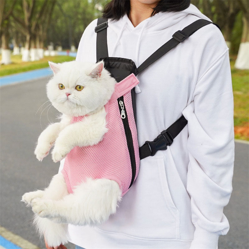 Breathable Pet Carrier Backpack Adjustable Straps Travel Backpack for Small Dogs and Cats