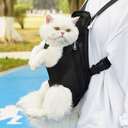 Breathable Pet Carrier Backpack Adjustable Straps Travel Backpack for Small Dogs and Cats