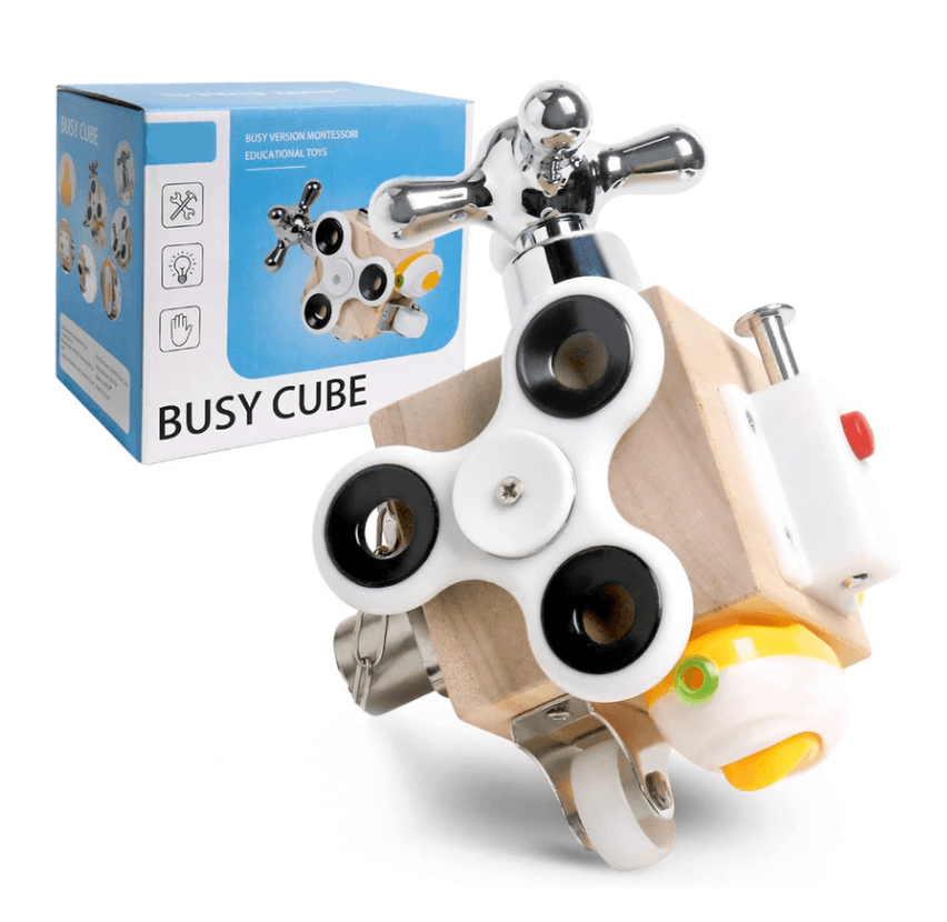 Busy Cube Activity Toy Fine Motor Skills Cognitive Development
