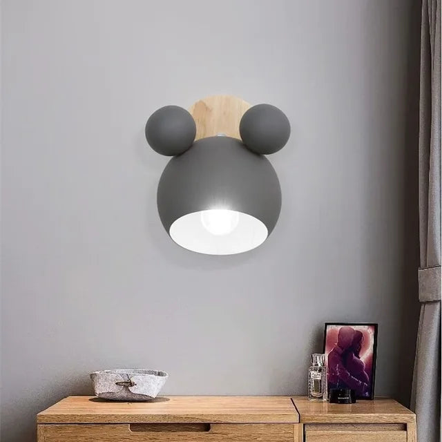 Cartoon Kids Wall Lamp Decorative Nursery Wall Light for Bedroom Playroom