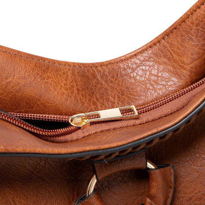 Casual Crossbody Shoulder Bag with Zipper Pockets Adjustable Strap Everyday Handbag