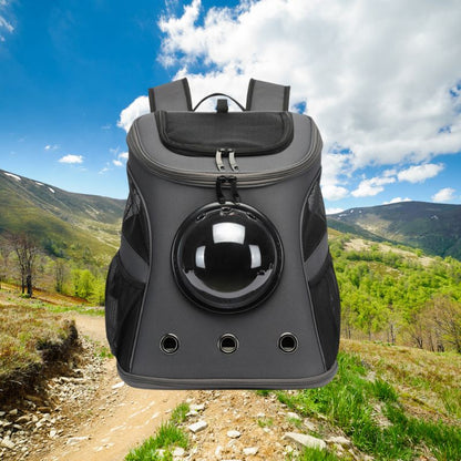 Cat Backpack Large Capacity Carrier Transparent Bubble Dome Ventilated Panels Travel Pet Bag