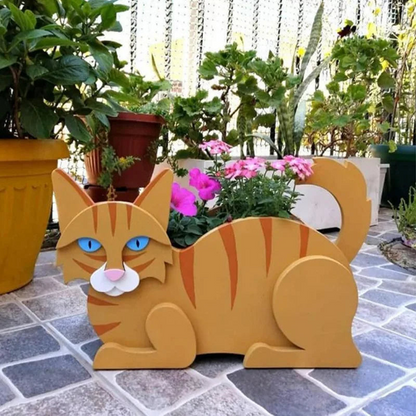 Cat Shaped Plant Pot Decorative Garden Planter Indoor Outdoor Flower Pot