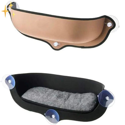 Cat Window Hammock Bed with Strong Suction Cups Elevated Window Perch for Indoor Cats Comfortable Hanging Cat Bed
