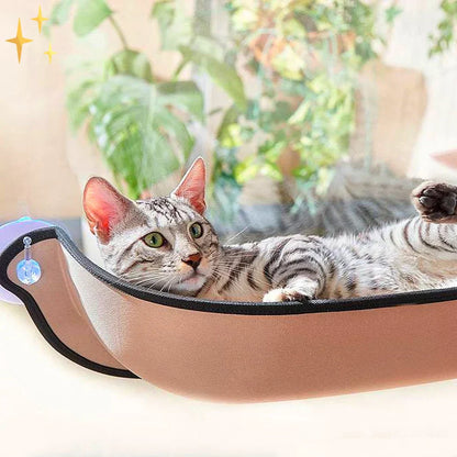 Cat Window Hammock Bed with Strong Suction Cups Elevated Window Perch for Indoor Cats Comfortable Hanging Cat Bed