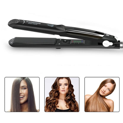 Ceramic Hair Steam Straightener – Professional Steam Flat Iron with Adjustable Heat