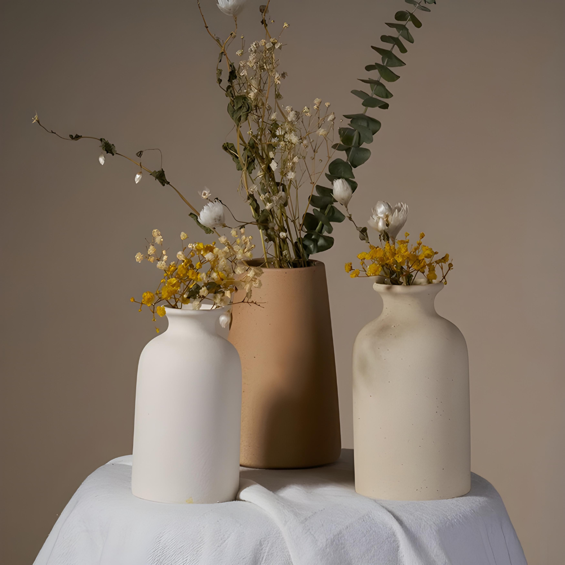 Ceramic Vase Set Modern Home Decor Minimalist Decorative Vases Table Shelf Display