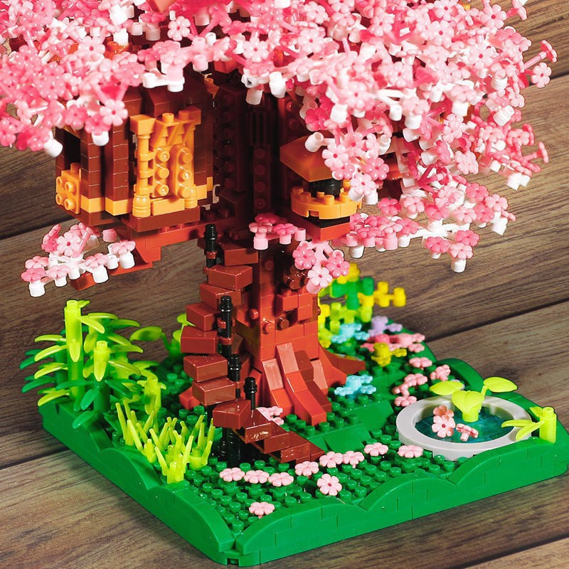 Cherry Blossom Tree House Building Kit DIY Decorative Model Kit Creative Home Decor