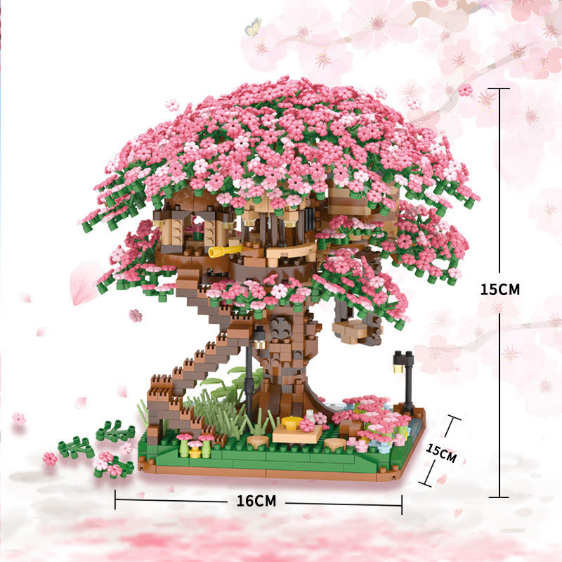 Cherry Blossom Tree House Building Kit DIY Decorative Model Kit Creative Home Decor