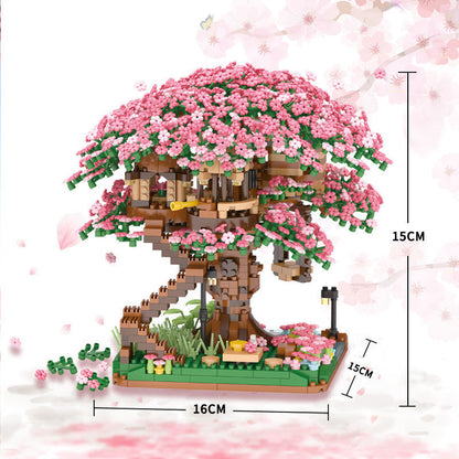 Cherry Blossom Tree House Building Kit DIY Decorative Model Kit Creative Home Decor