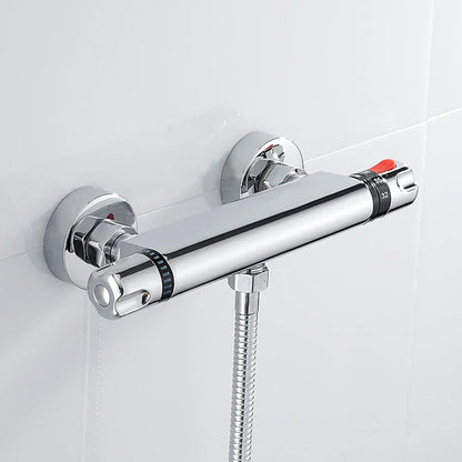 Chrome Thermostatic Shower Mixer Tap with Constant Temperature Control