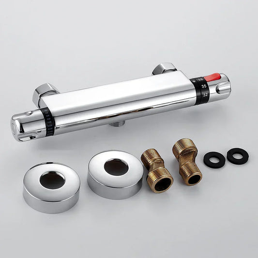 Chrome Thermostatic Shower Mixer Tap with Constant Temperature Control