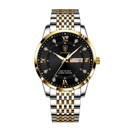 Classic Men’s Watch – Elegant Quartz Stainless Steel Wristwatch