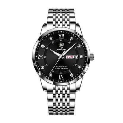 Classic Men’s Watch – Elegant Quartz Stainless Steel Wristwatch