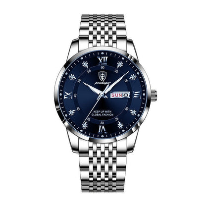 Classic Men’s Watch – Elegant Quartz Stainless Steel Wristwatch
