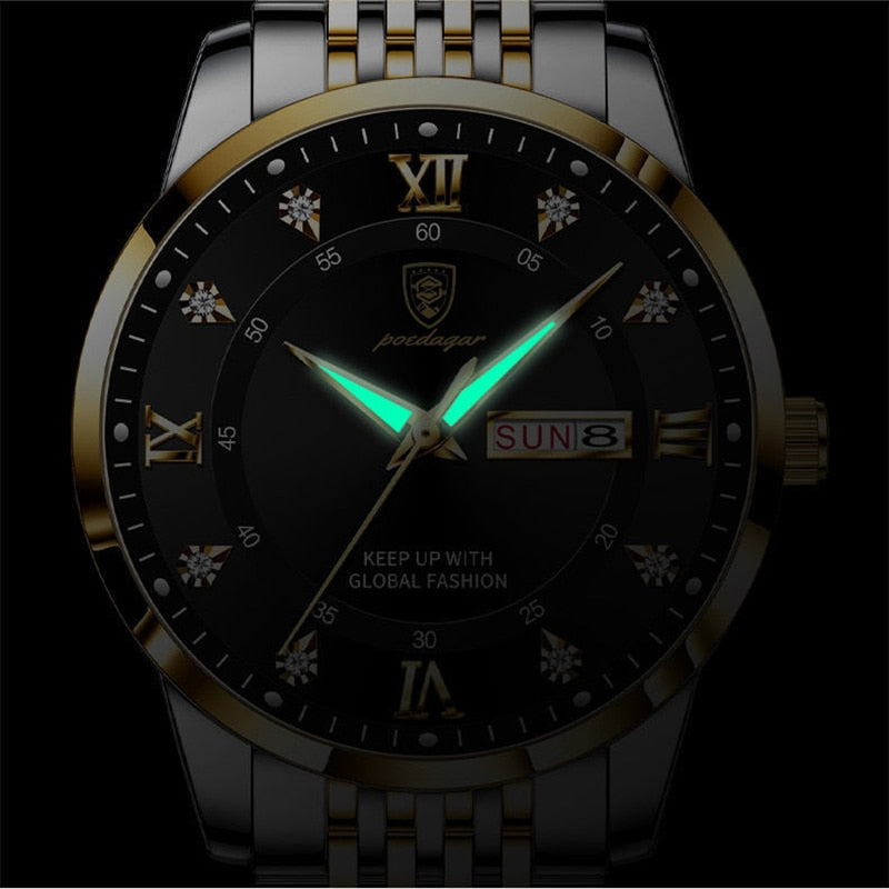 Classic Men’s Watch – Elegant Quartz Stainless Steel Wristwatch