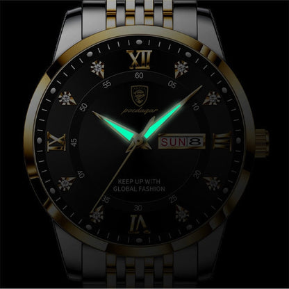Classic Men’s Watch – Elegant Quartz Stainless Steel Wristwatch
