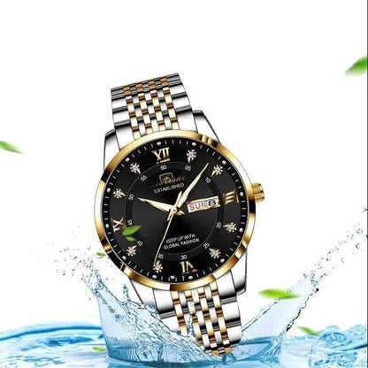 Classic Men’s Watch – Elegant Quartz Stainless Steel Wristwatch