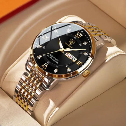 Classic Men’s Watch – Elegant Quartz Stainless Steel Wristwatch