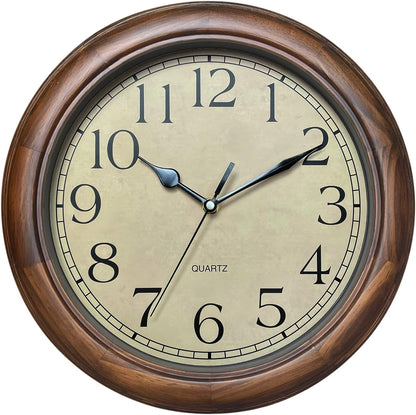 Classic Wooden Wall Clock Silent Mechanism Timeless Design