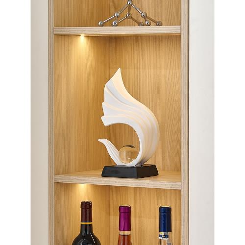 Clear Sphere Sculpture Modern Decorative Base Display Accent