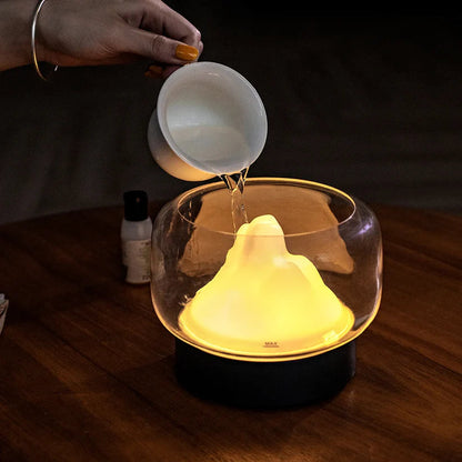 Compact Air Humidifier Diffuser Modern Mist Ambient Light