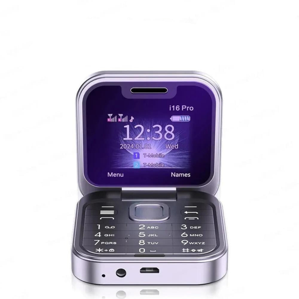 Compact Flip Phone Dual SIM Portable Mobile Device