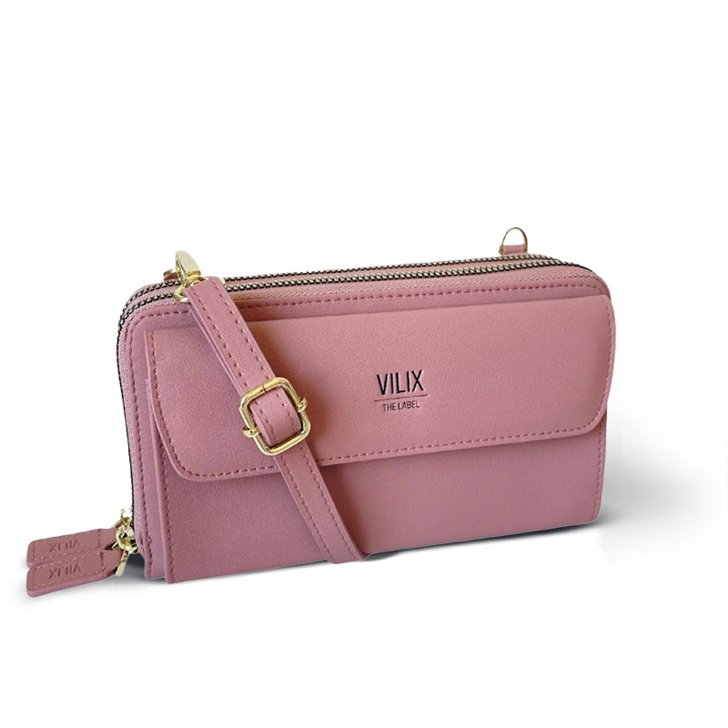 Compact Phone Purse Crossbody Wallet – Vegan Leather Mini Phone Holder for Everyday Essentials