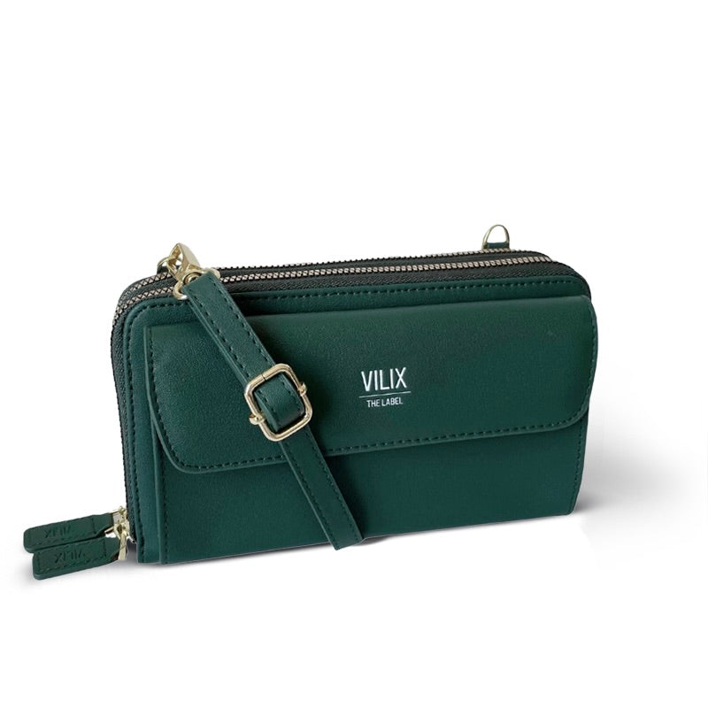 Compact Phone Purse Crossbody Wallet – Vegan Leather Mini Phone Holder for Everyday Essentials