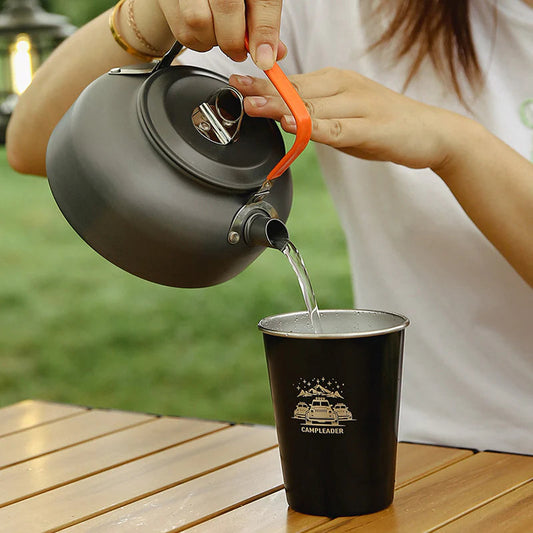 Complete Camping Cookware Set Portable Outdoor Cooking Kit with Pot Pan Kettle Bowl